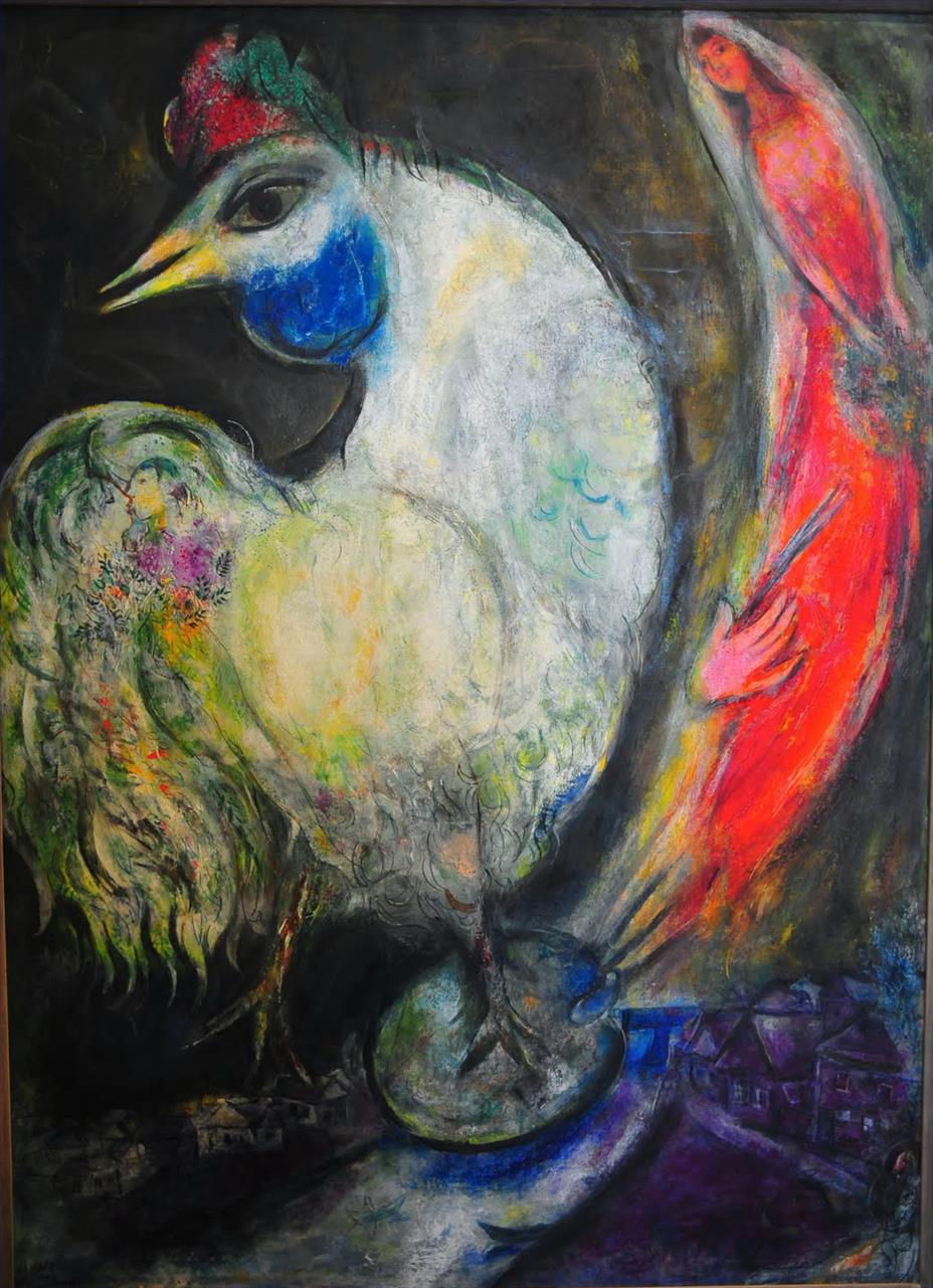 Un coq contemporain de Marc Chagall Peintures à l'huile